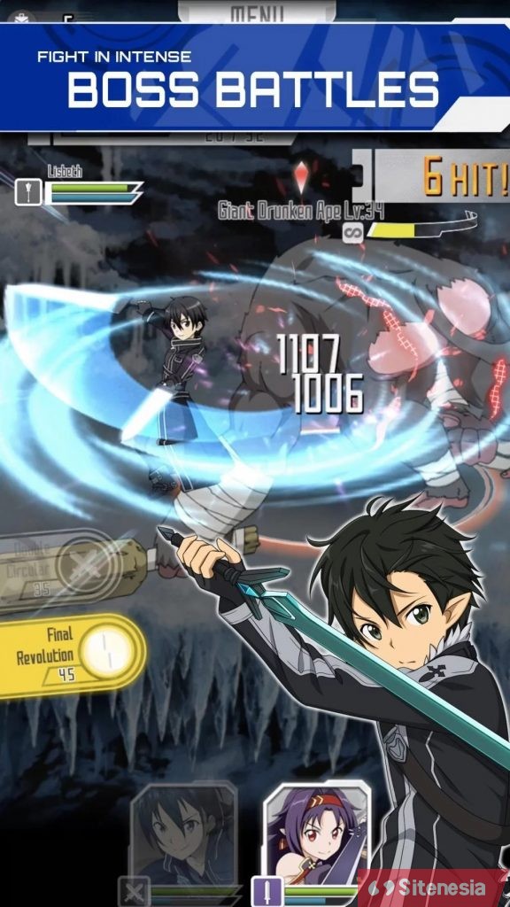 Gambar Gameplay Game Download Sword Art Online Memory Defrag MOD APK Versi Terbaru MOD God Mode Gratis Untuk Android